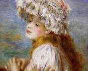 皮埃尔奥古斯特雷诺阿 - Girl in a Lace Hat